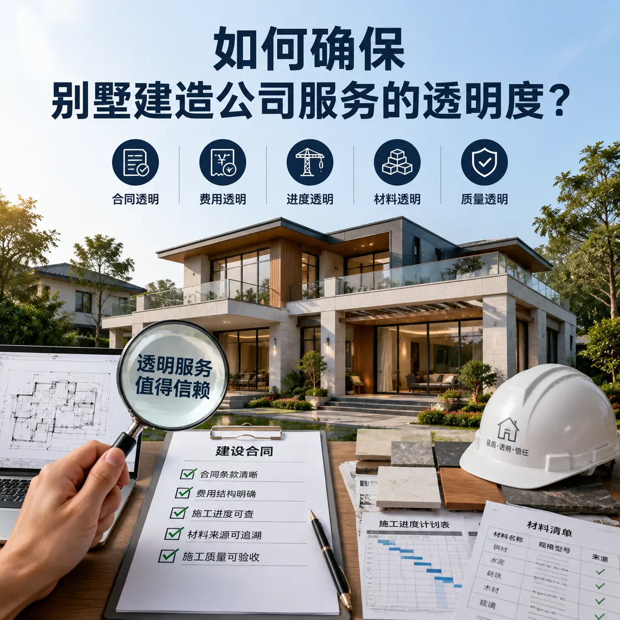 在 凯里 如何确保别墅建造公司服务的透明度？