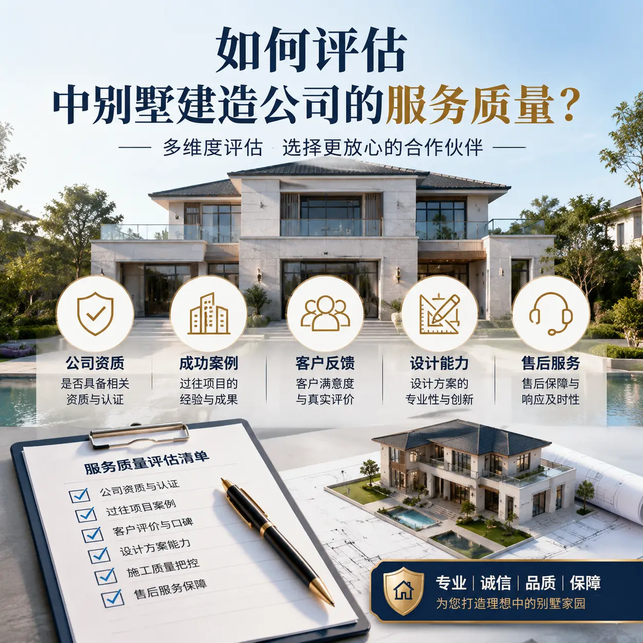 如何评估 凯里 中别墅建造公司的服务质量？